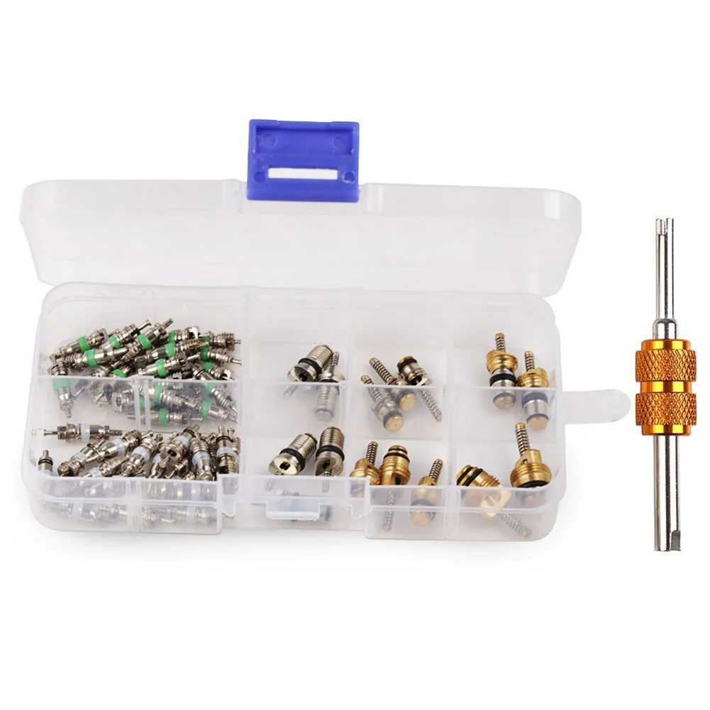 

Car Air Conditioning Valve Core Accessories A/C R134a Tool Automobile Assortment Durable Kit DXY88