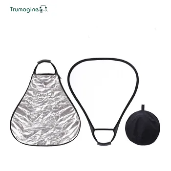 

TRUMAGINE 60CM 2 in1 Portable Collapsible Triangle Camera Light Reflector Diffuser Photography Reflector Neewer Studio Reflector