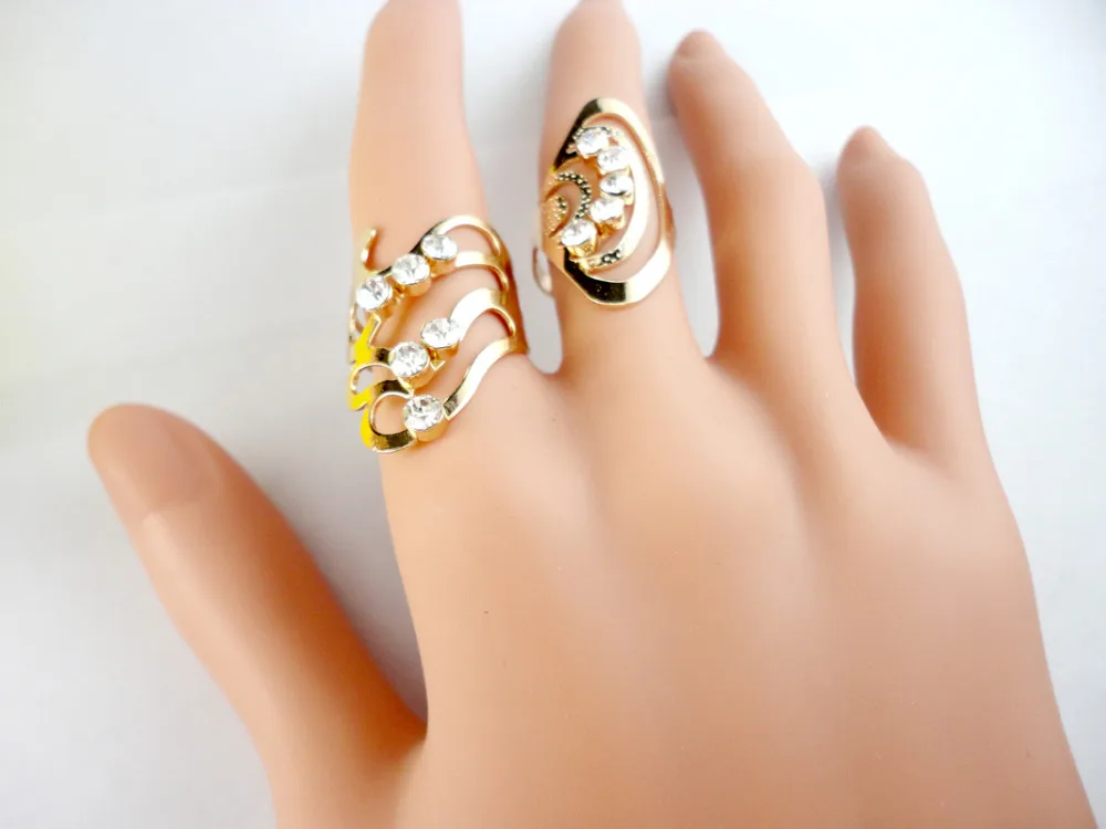 20 шт смешанный стиль цинковый сплав Золотое кольцо регулируемое кольцо на палец ноги для женщин мужчин ювелирных колец много LR475