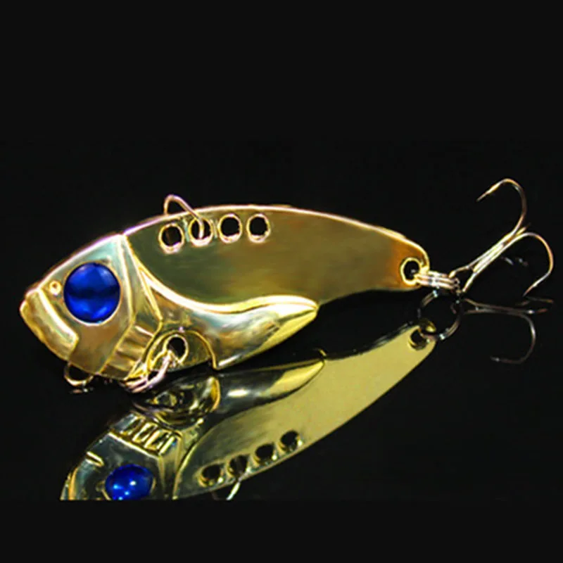 3pcs Metal VIB Lures 5.5cm 12g Vibrations Spoon Lure Fish Bait Bass Treble Heavy Hook Fishing Accessorie Peche | Спорт и развлечения