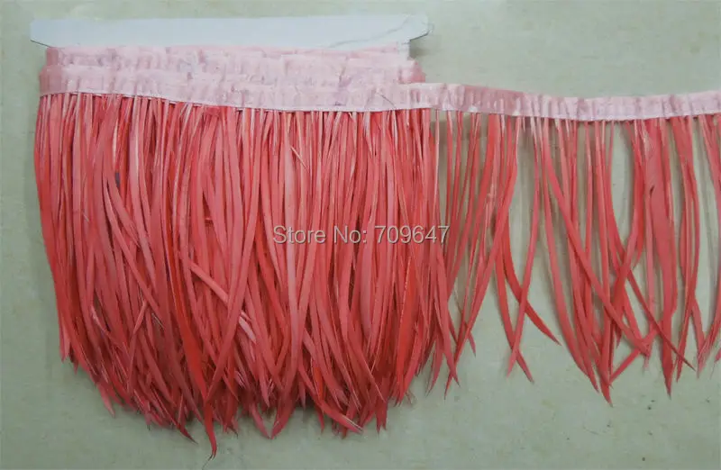 

10Yards/lot! Watermelon Red Goose Biot Feather Trim,Millinery Feather, Biot, Hat Trimming, Feathers for Millinery,Fascinators