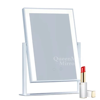 

Hollywood Mirror Led Lighted Makeup Mirror Strip Lights Cosmetic Travel Touch Control Design 10x Magnification Vanity Mirror
