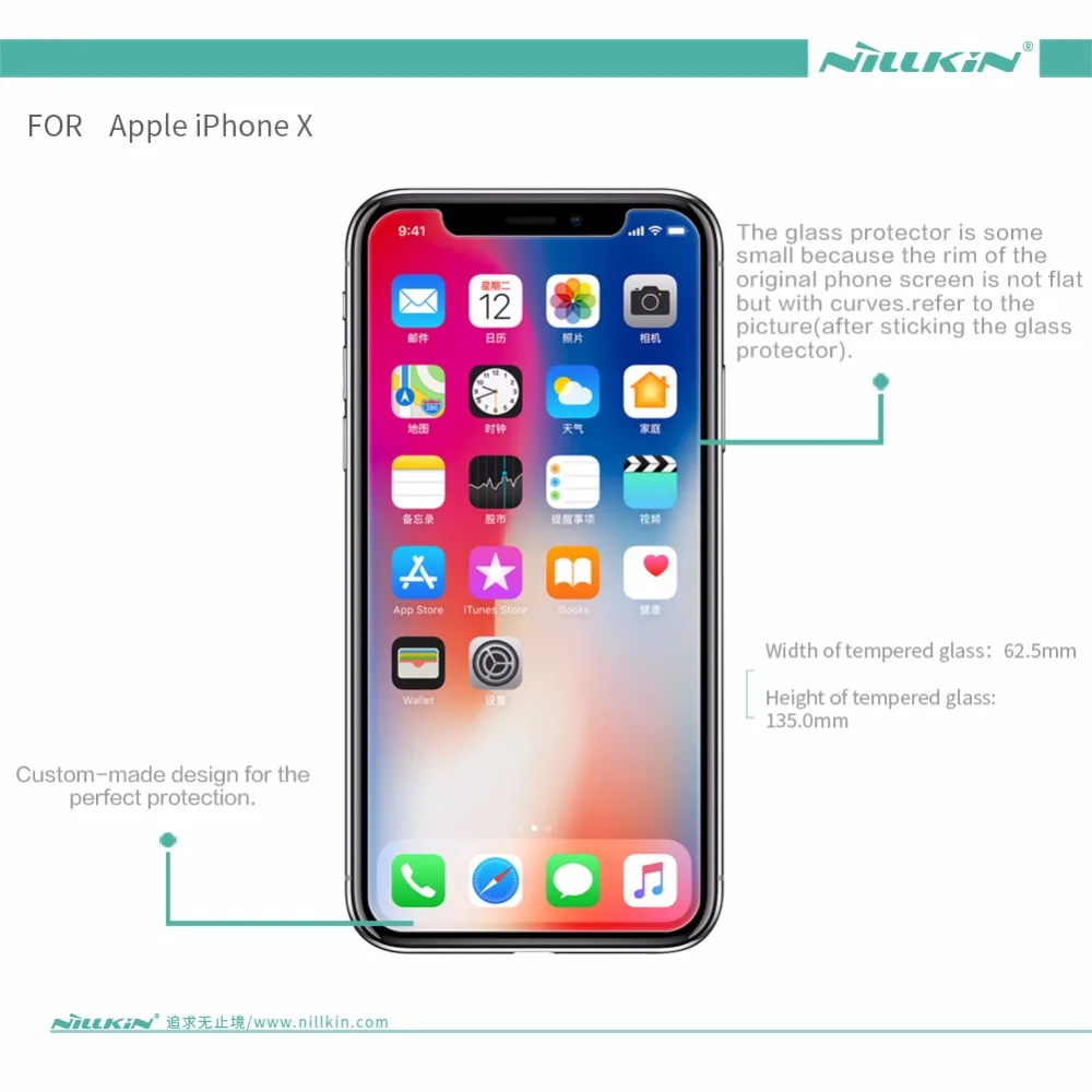 Nillkin для iPhone 8/7/X/XS/XR/6s/6 защитное стекло 9H прозрачное Защитное стекло для iPhone Xs Max 8/7/6s/6 Plus стекло