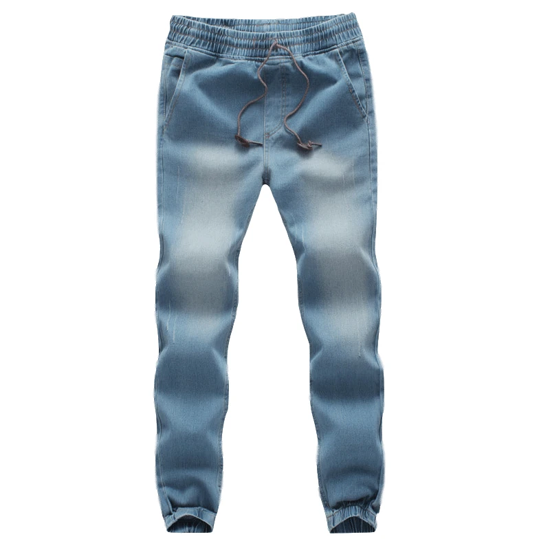Closing leg jeans spring 2016 new fashion male taxi fertilizer 5XL elastic stretch pants feet pants tide beam hot sale