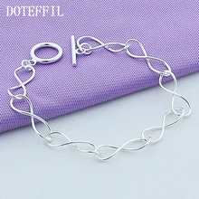 Горячая новинка модный винтажный браслет Infinity 8 для женщин Браслеты подарок 925 Серебристые браслеты мужские ювелирные изделия