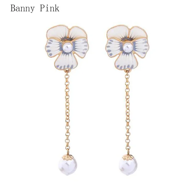 Handmade Epoxy Alloy Pendant Studs Earrings For Women Cute Handmade Epoxy Alloy Pendant Studs Earrings For Women Cute Long Post Fashion Jewelry Penntes