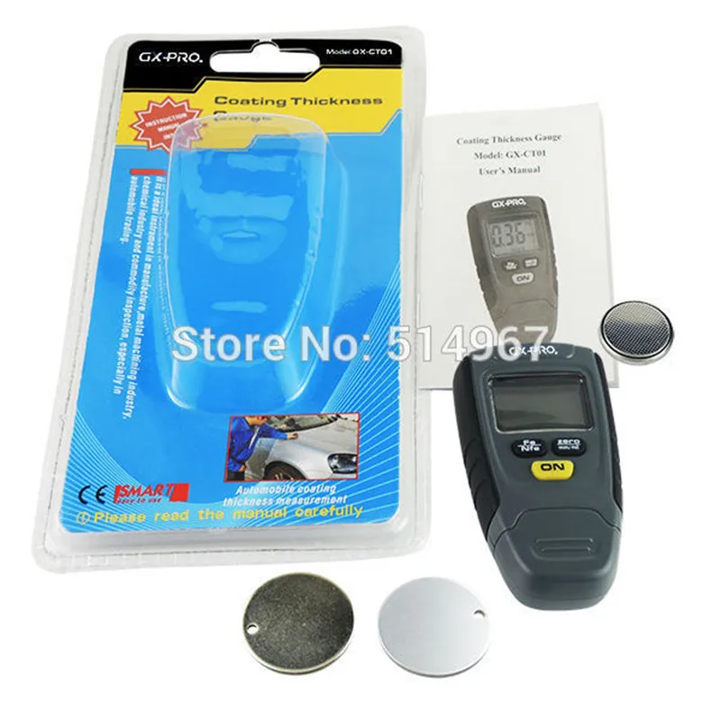 Пакет цифровой дисплей Высокоточный 0 01 мм Толщиномер покрытия толщиномер краски