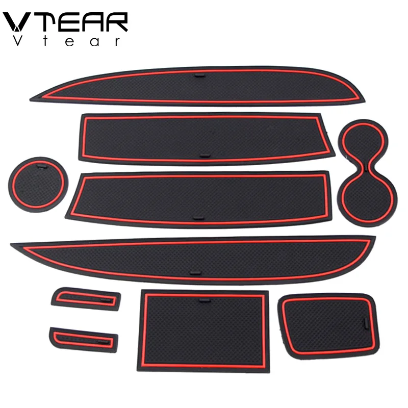 Us 11 94 40 Off For Renault Clio 4 Rubber Mat Door Mat Anti Slip Cup Pad Interior Decoration Accessories Gate Slot Pad Car Styling 2017 2019 On