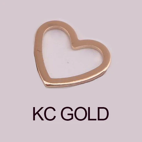 KC gold 50 шт./лот, 8 мм,, модный Шарм ручной работы, медь, золото, черный цвет, выдалбливают, любовь, сердце, аксессуары для изготовления ювелирных изделий - Окраска металла: KC gold