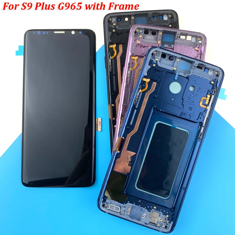 S9 ЖК дисплей с рамкой для SAMSUNG Galaxy + Plus G960 G965 сенсорный экран дигитайзер|Экраны