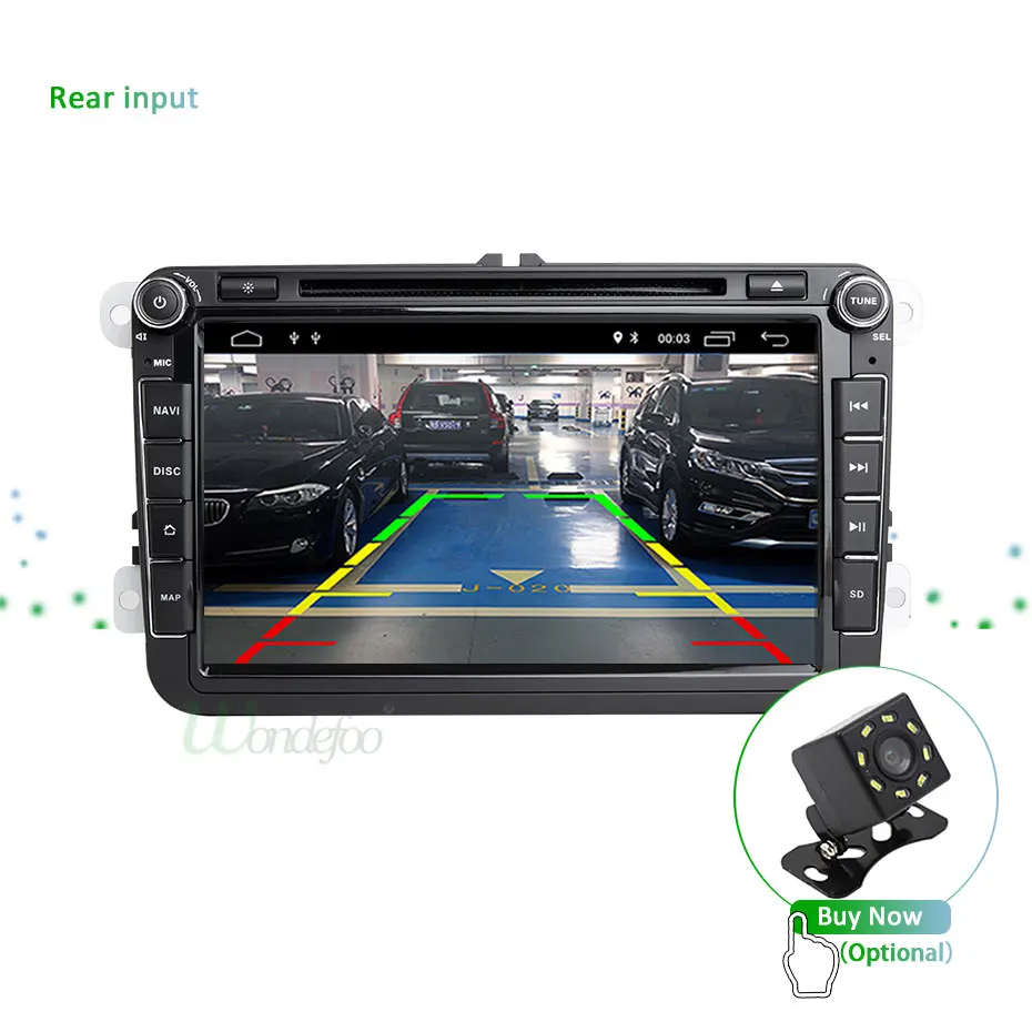 Top IPS Android 9.0 DSP 64G 2 DIN Car GPS Radio For Rapid Yeti VW passat b6 golf 4 5 6 polo tiguan Seat Altea Toledo BORA DVD PLAYER 35