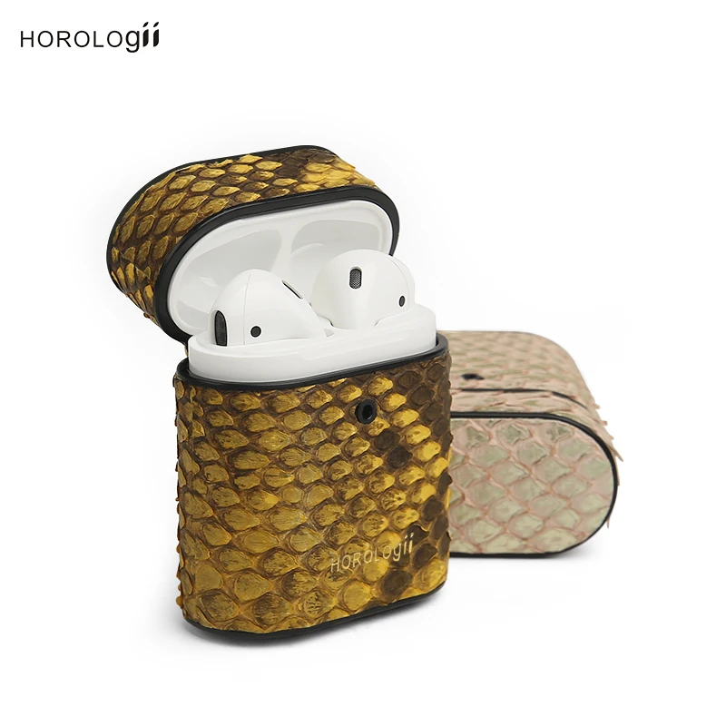 Horologii бесплатно Пользовательское имя для airpod чехол из кожи питона Прямая