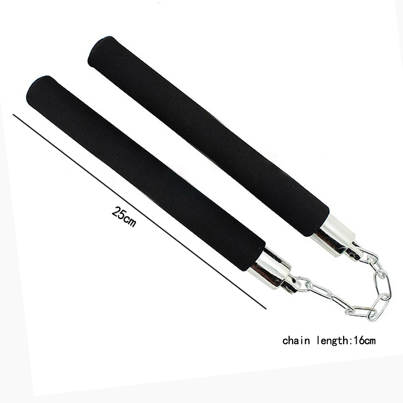 Martial Arts Nunchakus Weapon Foam Metal Chain Safe Sponge Nunchucks for Beginners FI-19ING Martial Arts Nunchakus Weapon Foam Metal Chain Safe Sponge Nunchucks for Beginners FI-19ING