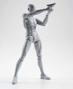 BODY KUN/Боди CHAN BODY-chan body-kun серый цвет Ver. Черная ПВХ фигурка Коллекционная модель игрушки - Цвет: Male