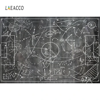 

Laeacco Football Tactical Board Blackboard Mathematics Photography Backgrounds Customize Photographic Backdrops For Photo Studio