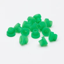 Зеленые стерилизованные иглы для тату, резиновые прокладки, соски для тату-машинки, иглы, аксессуары, поставка 100 шт./лот