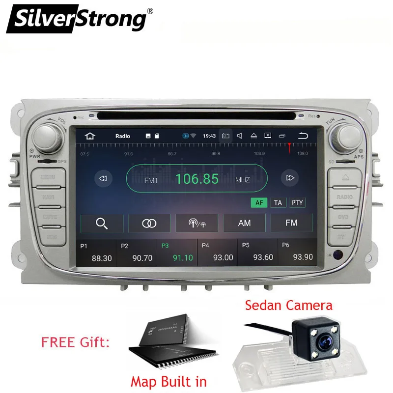 Discount SilverStrong 7inch 2Din Android9.0 IPS Radio Car DVD For Ford Focus2 Mondeo Focus Galaxy with Video Output Ability 2