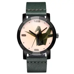 Мужские s часы лучший бренд класса люкс модные повседневные мужские бумажный журавль кожаный ремешок аналог, кварцевый сплав часы круглые