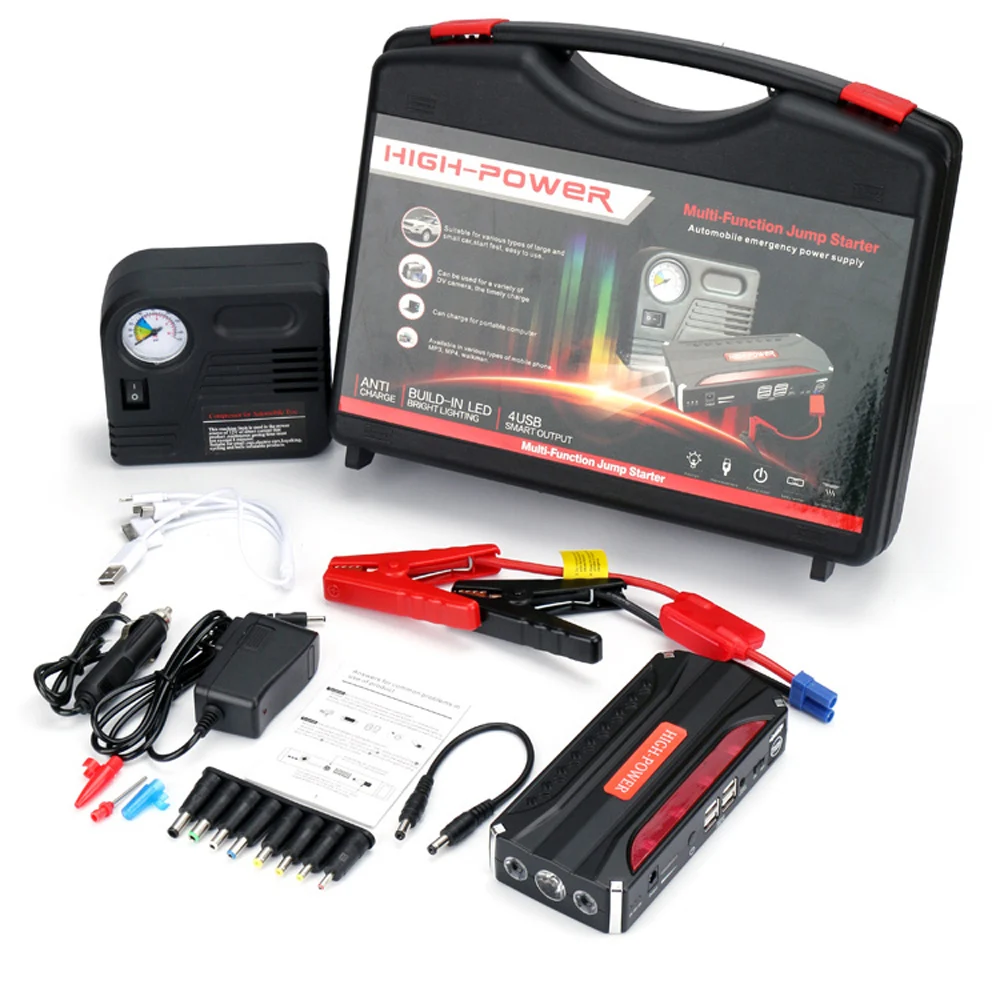 NEW Car Air Pump High Capacity 68800mAh Car Jump Starter Mini Portable Emergency Battery Charger for