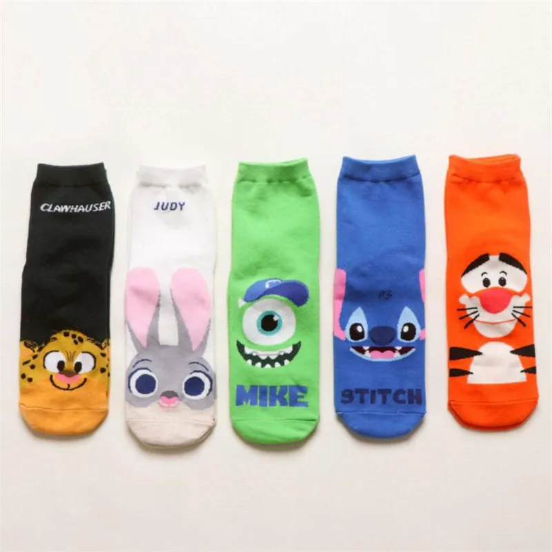 

New hot-sell cartoon spirited away socks Minion cotton fashion women's and lady colorful striped funny woman cotton socks