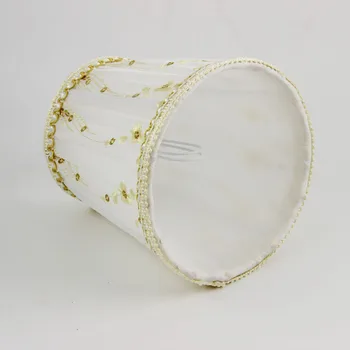 

DIA 13.5cm/ 5.31 inch Novel design Home Collection lamp shade for lamp, White Color Gauze Fabric wall lampshades,Clip On