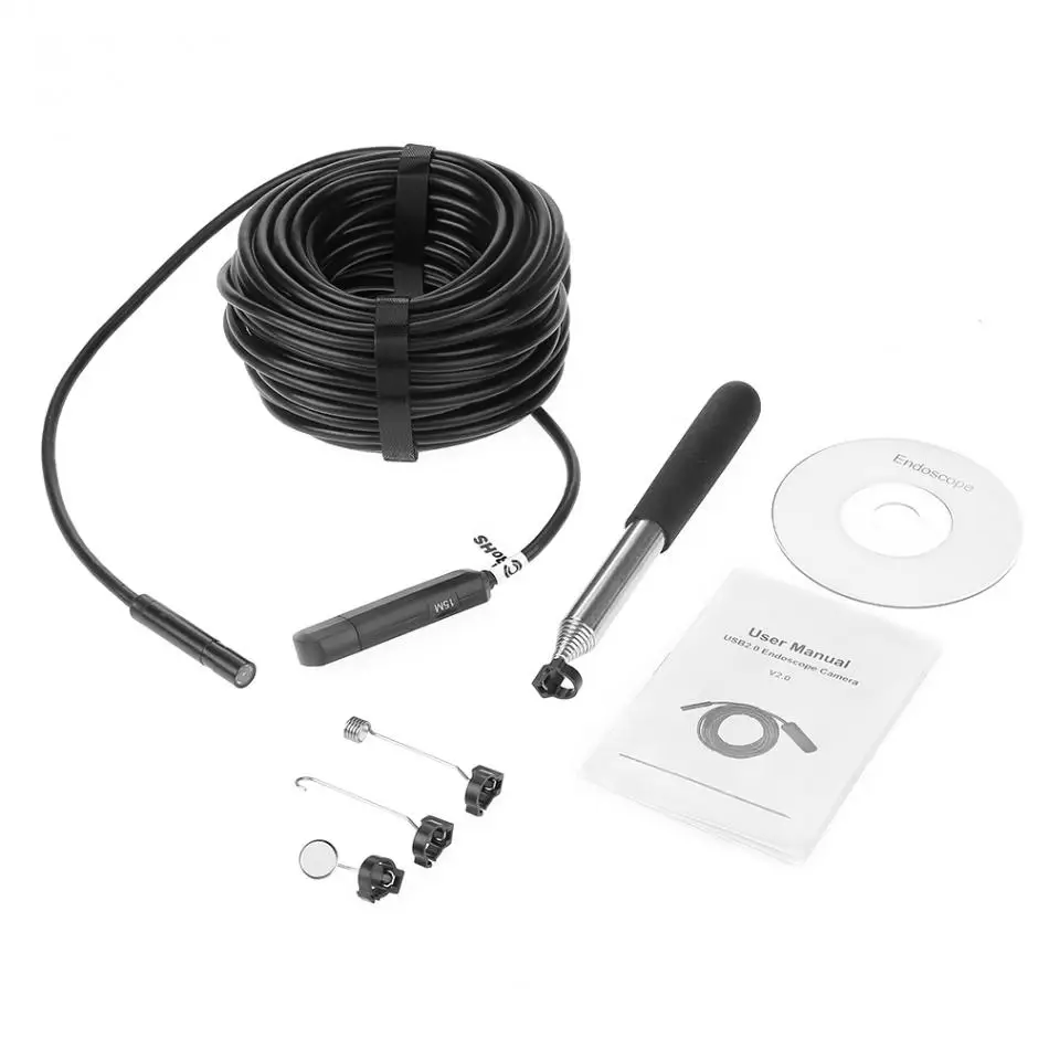 

IP67 Waterproof USB Borescope Endoscope with 2 Megapixel Camera for Pipe Car Inspection with 15m/49ft Length Cable Wholesale