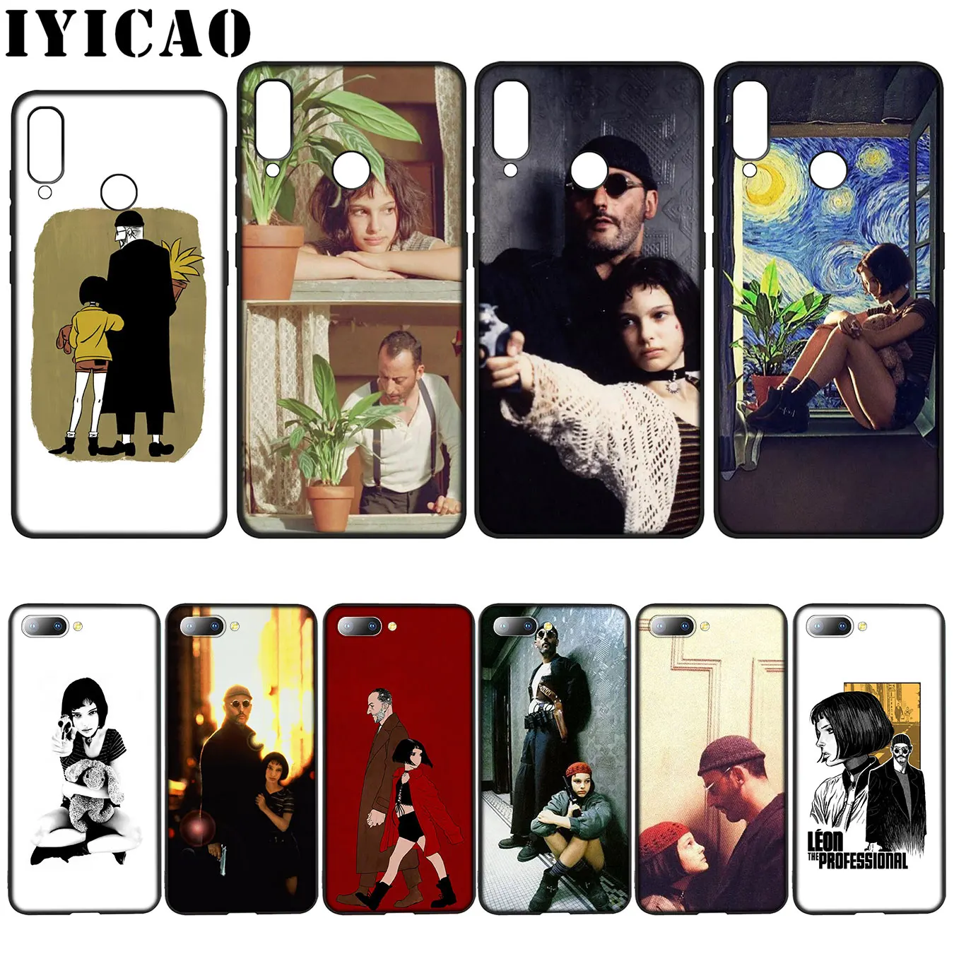 

IYICAO Leon And Matilda Silicone Soft Case for Huawei Y7 Y6 Prime Y9 2018 Honor 8C 8X 8 9 10 Lite 6A 7C 7X 7A Pro