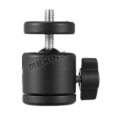 Meking Mini Camera Tripod Flash Head Ball Adapter with 1/4" to 3/8" Adapter 360 Degree Rotation Fit All Camera