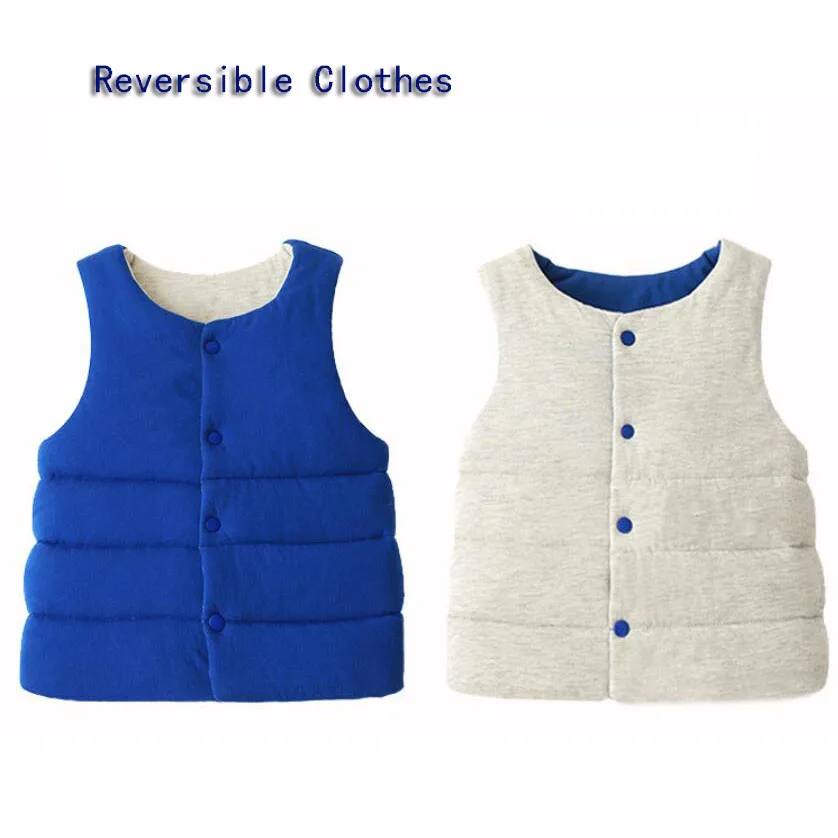 

baby clothes kids thicken reversible clothes baby girls thicken waistcoat boys clothes children tops 1-5Y kids outwear baby vest