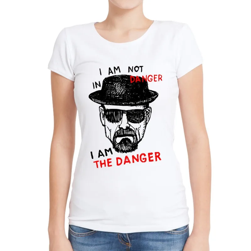 Heisenberg-T-Shirt-Manica-Corta-O-Collo-di-Modo-T-Shirt-Breaking-Bad-Stampa-Lady-Tops