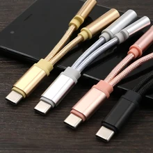 Кабель переходника для наушников usb type C с разъемом 3,5 мм AUX аудио для Xiaomi Mi 6 6x для huawei P20 type-C с поддержкой зарядки