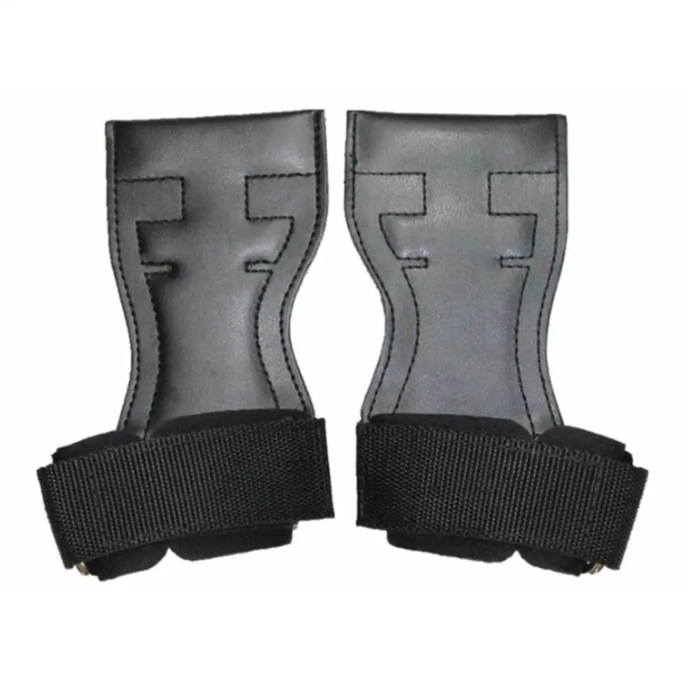 Leather Cross Training Gloves Sports Gymnamistics Hand Grips Wrist Support Wraps for Pull Ups font b