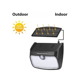 

48 leds split solar panel r Light PIR motion sensor smart led bulb strips lamp outdoor for Garden Door Step Stair Fence lantern