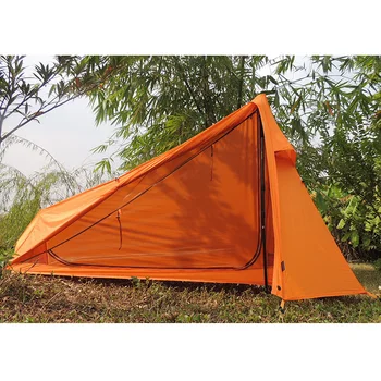 

480G Oudoor Ultralight Camping Tent 1 Single Person 20D Nylon Silicon Coating Rodless Tents barraca de acampamento carpa