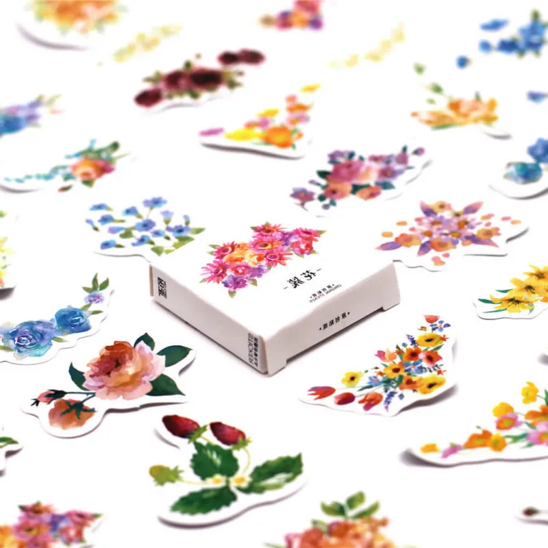 

Hot Sale 45pcs/set Color Flowe Notebook Diary Drawing Painting Graffiti Cover Paper Memo Pad Office School Supplies Gift