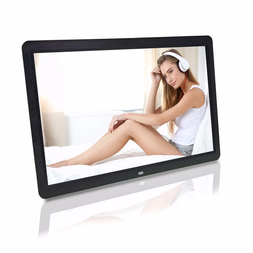 US $84.43 Big size large size 15 inch picture player video player digital photo frame wide screen support 1080P advertising machine