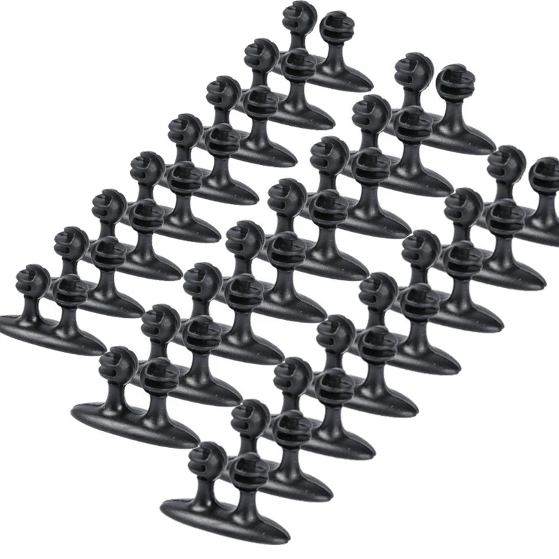 

24PCS/LOT Car Wire Cord Clip Cable Holder Tie Fixer Organizer Drop Self-Adhesive Clamp Cable Clips