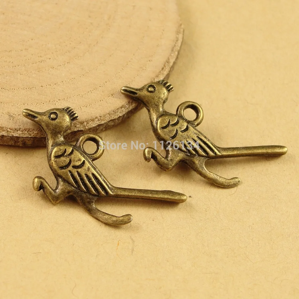 Wholesale Antique Bronze Jewelry Alloy Vintage Birds Charms Birdin