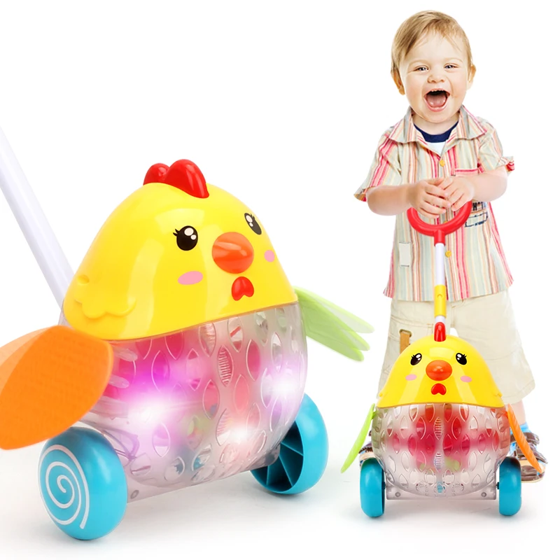 Детские развивающие игрушки ручной толкатель прогулки мультфильм ...