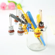 48 шт./упак. Kawaii стежка медведь утка Тоторо кошка кулон мультфильм 0,5 мм гелевая ручка воды чернильное перо/офисные ручки/продвижение подарок ручка