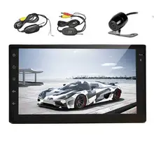 Android 6.0 2 din Car Stereo Quad Core Capacitive Screen GPS Navigation Car Radio Audio Receiver Bluetooth Headunit+Rear Camera