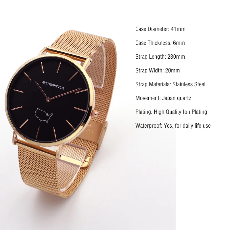 

Relojes 2017 Mens Watches Luxury Fashion rose gold Stainless Steel Mesh Men's Quartz Watch Male Wristwatches relogios masculino