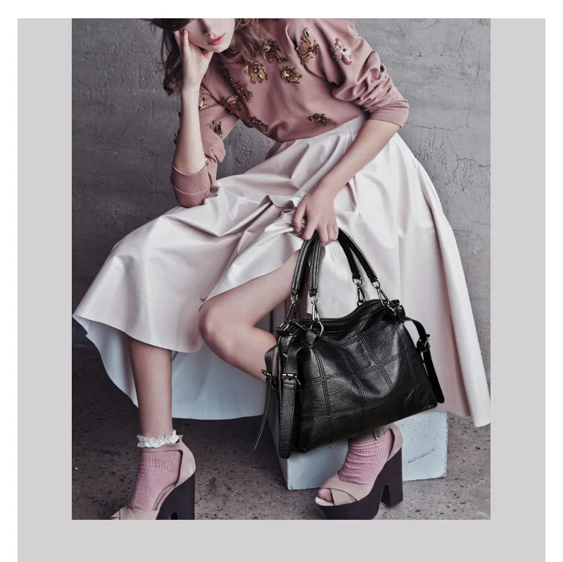 Женская сумка, дизайнерские женские роскошные кожаные сумки, женские сумки через плечо, женская сумка-мессенджер, большая Вместительная женская сумка-тоут W333