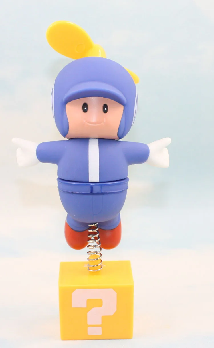 Super MARIO Bros Character PVC FIGURINE 10CM POP UP SPRINGin Action