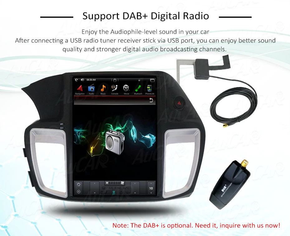 Perfect Aucar Tesla Style 2 din car radio gps navigation for Honda Accord 2013-2017 Android 8.1 autorado multimidia cassette player 11