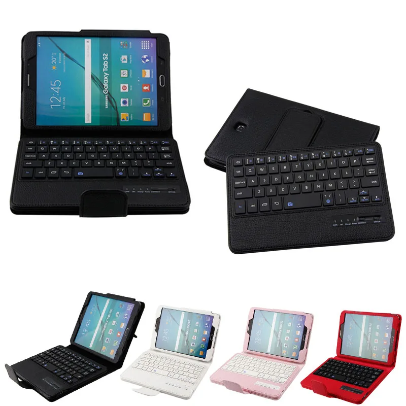 

Tablet Cover Detachable Bluetooth Keyboard + PU Stand Case for Samsung galaxy Tab S2 8.0 inch Gift Great Deals DJA99