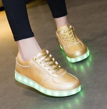 Светящиеся кроссовки, со светодиодами с подсветкой, кеды с подсветкой, европейские размеры 30-45 Chaussure Enfant, детская обувь, сверкающие с подсветкой, кроссовки - Цвет: as the photo