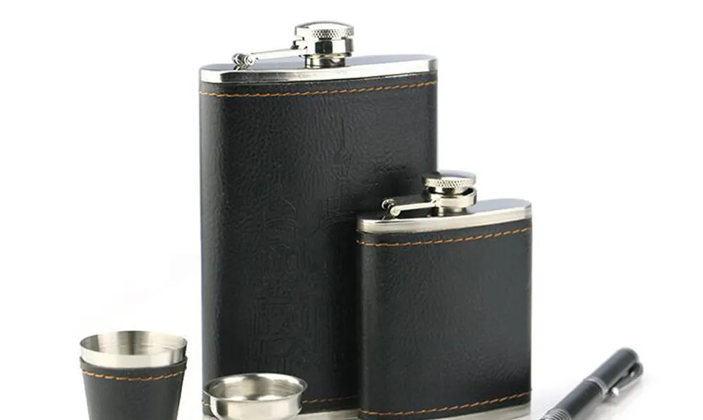 Mealivos 9 oz 304 stainless steel hip flask Gift box personalized liquor flagon vodka rum alcohol bottle groomsman jagermeister