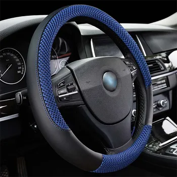 

Microfiber Leather Auto Universal Car Steering-wheel Cover 37CM-38CM Car styling Sport Auto Steering Wheel Covers