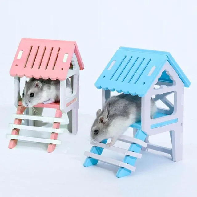 Solid Wood Cute Hamster House Washable Rat Nest Guinea Small Pig Cage Squirrel House For Hamster Rat Houses Pet Products (9)